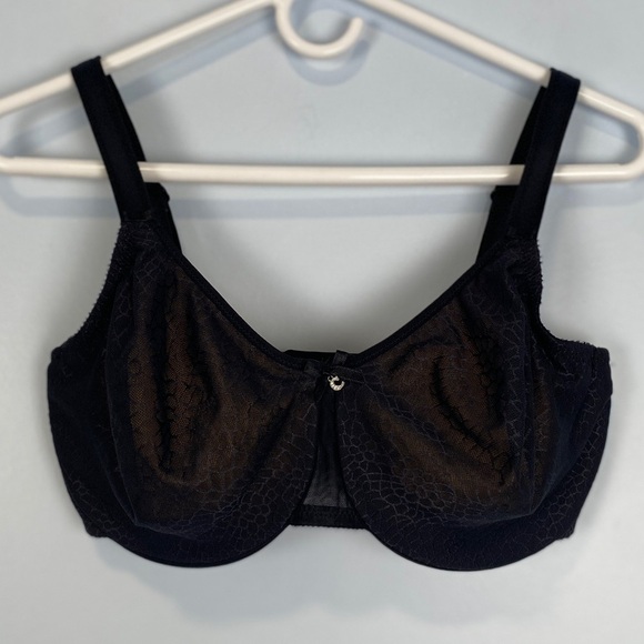 Chantelle Other - Chantelle 34 H Black Tan Magnifique Minimizer Bra Seamless Unlined Classic Stapl